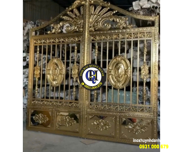 Cổng Inox Mạ PVD CNC Theo Hoa Văn Riêng  Dầu Tiếng‎, – Nhận Gia Công Công Trình