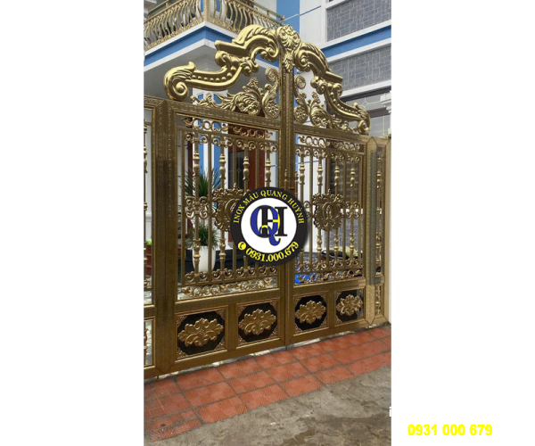 Cổng Inox Sơn Nung 2 Cánh, 4 Cánh Định Quán - Mẫu Đẹp, Bền Màu #1