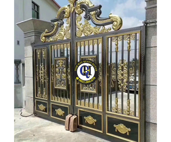Cửa Cổng Inox PVD 304 Tại Nha Bích - Bền Đẹp, Không Gỉ, Giá Tốt