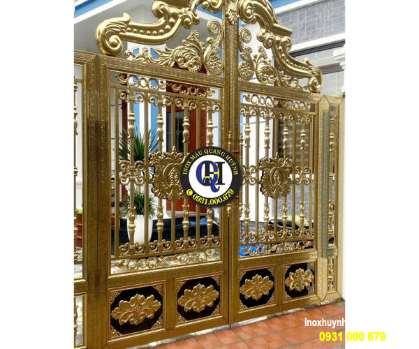 Cửa Cổng Inox Sơn Nung Chống Gỉ Q2 - Độ Bền Cao, Giá Tốt #1