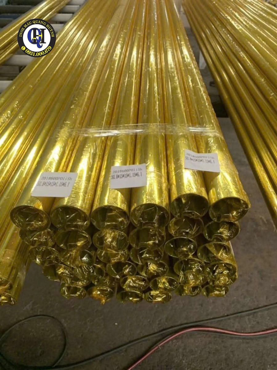 Tay Vịn Inox Mạ Vàng Cho Cầu Thang tại Thủ Dầu Một Bình Dương